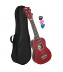 Cascha® ukulele sopranowe RED z pokrowcem