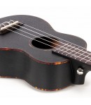 Cascha® ukulele soprano Black Premium mahogany with gigbag