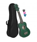 Cascha® ukulele sopranowe GREEN z pokrowcem
