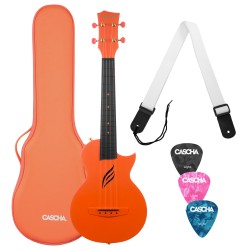 Cascha® ukulele koncertowe Orange z futerałem i akcesoriami